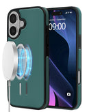 Case Full Cover Leather Design Wireless Charging iPhone 17 - DARK GREEN