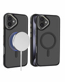 Funda de carga inalambrica slim antideslizante translucida mate iPhone 17 Negro