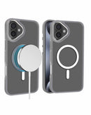 Funda de carga inalambrica slim non-slip mate translucida GRAY iPhone 17