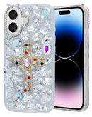 Funda de silicona rigida Crystal Flower CLEAR iPhone 17