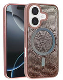 Encuentra la funda con carga inalámbrica bling diamond crystal ROSE GOLD para iPhone 17 en Xela Quetzaltenango.