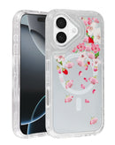 Protege tu iPhone 17 con estilo y carga de forma inalámbrica con esta tapa trasera transparente con diseño de flores en Xela Quetzaltenango.