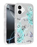 Funda transparente con cargador inalámbrico Flower Design para iPhone 17 en Xela Quetzaltenango.