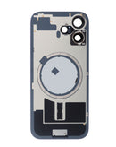 Tapa trasera lavanda para iPhone 17 con marco e imán MagSafe, sin logo.