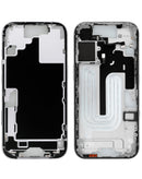 Marco intermedio blanco para iPhone 17 con piezas pequeñas, versión internacional, ideal para reparación de marcos.