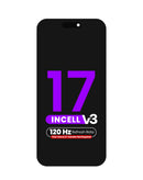 Pantalla LCD incell de repuesto para iPhone 17 con True Tone, sin transferencia de IC, para reparación.