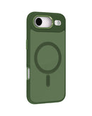 Funda magnética de carga inalámbrica SlowBack verde oscuro para iPhone Air, elegante y protectora.