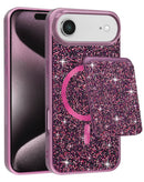 Encuentra el estuche Magnetic Diamond doble capa de protección en color morado con ranura para tarjeta en Xela Quetzaltenango.