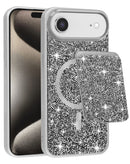 Protege tu iPhone Air con estilo y funcionalidad con la funda magnética Diamond de doble capa en color plata en Quetzaltenango.