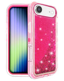 Protege tu iPhone Air con estilo con nuestra funda protectora glitter bumper en color rosa caliente, disponible en Xela Quetzaltenango.