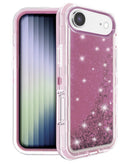 Protege tu iPhone Air con estilo en Quetzaltenango con esta funda bumper glitter liquid color rosa.