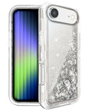 Protege tu iPhone Air con estilo con esta funda protectora plateada de glitter líquido en Xela Quetzaltenango.