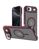 Funda slim transparente con soporte de camara y carga inalambrica iPhone Air - RED