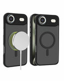 Funda slim antideslizante traslucida mate con carga inalambrica iPhone Air Negro