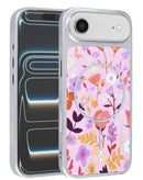 Funda MagSafe rosa para iPhone Air con diseño floral de doble capa, protección elegante y carga inalámbrica.