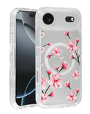 Protege tu iPhone con estilo y carga de forma inalámbrica con el case transparente Flower Design con cargador wireless en Quetzaltenango.
