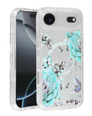 Protector transparente con diseño floral y cargador inalámbrico para iPhone Air Estilo 8 en Xela Quetzaltenango.
