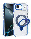 Encuentra en Xela este case transparente con carga inalámbrica y soporte para iPhone Air en color Azul.
