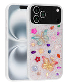 Encuentra la funda decorativa Butterfly Glitter Rhinestone Blanco para iPhone 17 Pro en Xela Quetzaltenango.