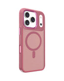 Case magnético rosa para iPhone 17 Pro con carga inalámbrica, protección elegante y funcionalidad SlowBack.