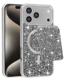 Protege tu iPhone con estilo con la funda magnética Diamond de doble capa en Plateado en Xela Quetzaltenango.