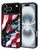 Protege tu iPhone 17 Pro con estilo y originalidad con este case de placa de aluminio impresa con la Estatua de la Libertad, disponible en Xela Quetzaltenango.