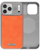 Funda metallica de cuero iPhone 17 Pro (ORANGE)