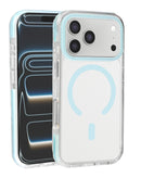 Protege tu iPhone 17 Pro con estilo y seguridad con esta funda Crystal Clear con Magsafe en color azul claro en Xela Quetzaltenango.