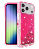 ¡Protege tu iPhone 17 Pro con estilo con esta funda bumper glitter liquid color rosado intenso en Xela Quetzaltenango!