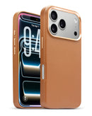 Funda de cuero con cargador inalambrico iPhone 17 Pro - DARK ORANGE