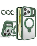 Protege tu iPhone 17 Pro con esta funda transparente magnética con 2 kickstand y lente de cámara en Quetzaltenango.