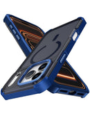 Case de carga inalambrica con borde electroplateado de doble capa iPhone 17 Pro (DARK BLUE)