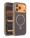 Funda magnética con soporte de fibra de carbono para iPhone 17 Pro en Xela Quetzaltenango.