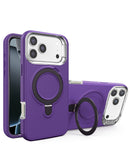 Protector resistente con soporte para carga inalámbrica para iPhone 17 Pro en color morado en Xela Quetzaltenango.