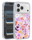 Protege tu iPhone 17 Pro con estilo floral con la funda Magsafe de doble capa en color rosa en Quetzaltenango.