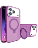 Protector de carga inalámbrica con soporte de anillo para iPhone 17 Pro en color púrpura en Quetzaltenango.