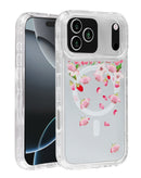 Encuentra tapas traseras transparentes con diseño de flores y cargador inalámbrico para iPhone 17 Pro en Xela.