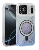 Protege tu iPhone 17 Pro con esta funda glitter liquid azul con carga inalámbrica en Xela Quetzaltenango.