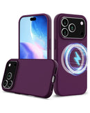 Funda de silicona soft solid con carga inalambrica iPhone 17 Pro PURPLE