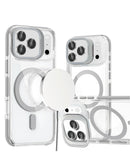 Funda clara magnetica delgada con soporte de camara y kickstand iPhone 17 Pro