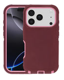 Protege tu iPhone 17 Pro Max con estilo con esta funda heavy duty en color maroon & pink en Xela, Quetzaltenango.