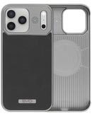 Funda de cuero metalico iPhone 17 Pro Max (Negro)