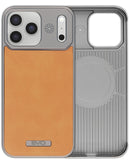 Funda cuero metalica iPhone 17 Pro Max (BROWN)