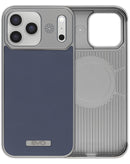 Funda metalica de cuero iPhone 17 Pro Max (NAVY BLUE)
