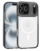 Funda magnética transparente para iPhone 17 Pro Max negra, con bordes reforzados y carga inalámbrica compatible.