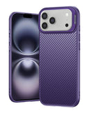 Protege tu iPhone 17 Pro Max con estilo y calidad con esta funda de lujo de fibra de carbono en color morado en Quetzaltenango.
