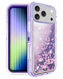 Encuentra la funda protectora bumper líquido glitter de color morado para iPhone 17 Pro Max en Xela Quetzaltenango.