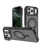 Funda transparente con soporte de camara con carga inalambrica iPhone 17 Pro Max Negro