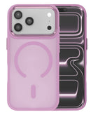 Case magnético rosa para iPhone 17 Pro Max con carga inalámbrica, IC Chip y garantía SlowBack.