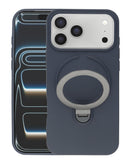 Funda Pastel Shield con soporte magnetico de fibra de carbono iPhone 17 Pro Max (azul marino)